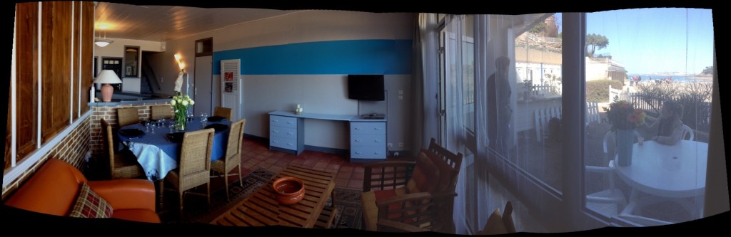 Le salon séjour de l'appartement l'Etrille à Dinard
